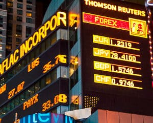 News ticker with client industry news