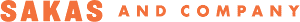 sakas and company logo single line orange