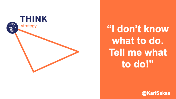 Think (strategy) — Your client is saying, "Tell me what to do"